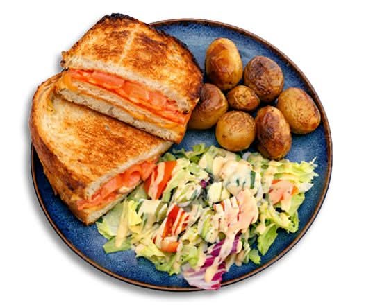 Grilled cheesy toast saumon - Boulangerie Le 111